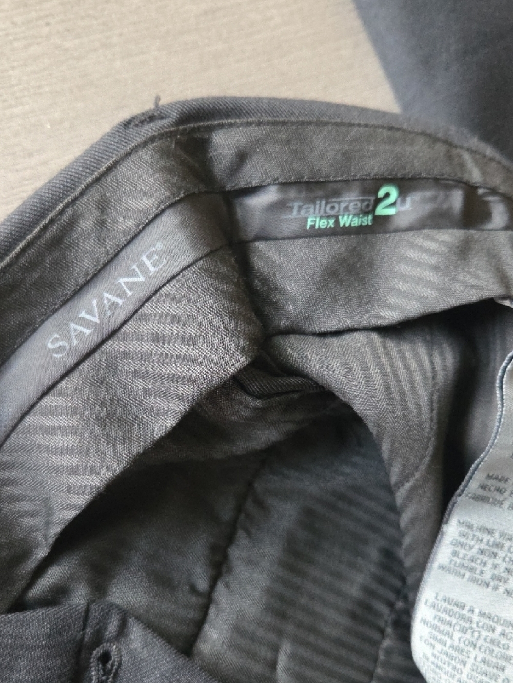34 X 29 Savane Black Men's Dress Pants - Picture 3 of 4